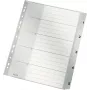 LEITZ A4 Extra Wide divisori in PP con indice 1-5, grigio con copertina scrivibile 1283-00-85