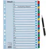 Esselte A4 Mylar Divisori con indice A-Z, 20 parti, multicolore (100167)