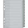 LEITZ indice in plastica A5, numerato 1-10, grigio, 10 parti, polipropilene, 0,12 mm, con copertina personalizzabile 1285-00-00