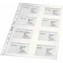 LEITZ Porta biglietti da visita per 16 biglietti, A4, PP trasparente, 0,11 mm, apertura laterale, idoneo all'archiviazione (4758-30-03)