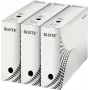 LEITZ easyboxx scatola per archivio bianca dorso 100 mm, cartone ondulato 100% riciclato, doppie alette di chiusura, confezione da 25 (6132-00-00)