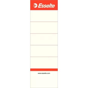 Etichette per dorso raccoglitore LEITZ Esselte Standard, 50 x 158 mm, bianco, corto, largo, per raccoglitori 75 mm, 100 etichette (810801)