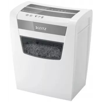 LEITZ IQ Home Office S P-4 distruggidocumenti a taglio particellare, 8 fogli, 10 L, bianco (80360000)
