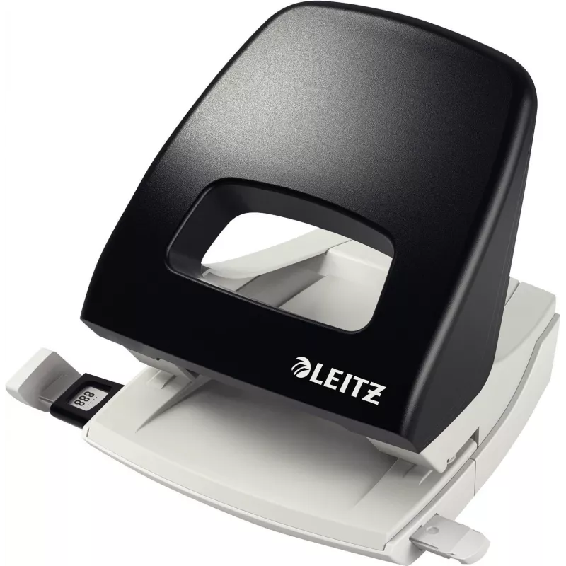 Leitz NeXXt perforatrice da tavolo, 30 fogli, 2 fori, 5,5 mm, A4-A6, Folio, US Quart, metallo e plastica, nero 5005-00-95