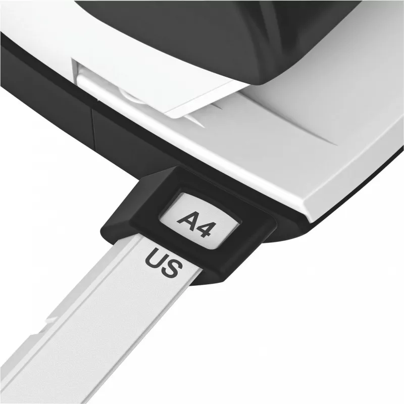 Leitz NeXXt perforatrice da tavolo, 30 fogli, 2 fori, 5,5 mm, A4-A6, Folio, US Quart, metallo e plastica, nero 5005-00-95