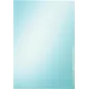 LEITZ Custodia per documenti A4 Premium, PVC, blu, 0,15 mm, aperta superiormente e lateralmente, adatta all'archiviazione, film rigido (4100-00-35)