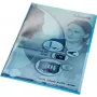 LEITZ Custodia per documenti A4 Premium, PVC, blu, 0,15 mm, aperta superiormente e lateralmente, adatta all'archiviazione, film rigido (4100-00-35)
