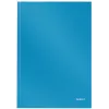LEITZ Solid quaderno A4 a righe nero 80 fogli copertina rigida rilegato a filo con elastico, portapenna, segnalibro e tasca interna 46640030