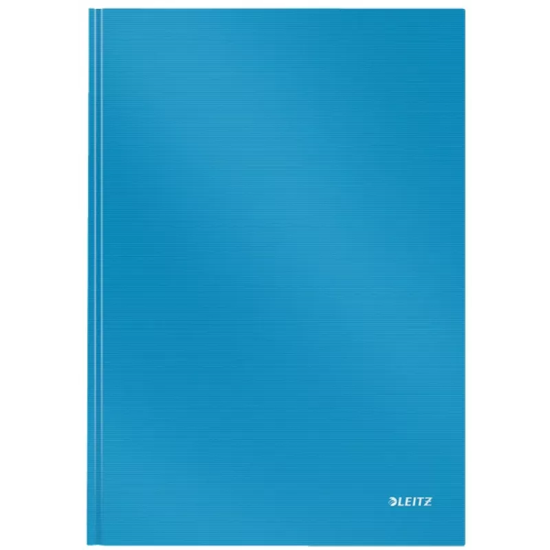 LEITZ Solid quaderno A4 a righe nero 80 fogli copertina rigida rilegato a filo con elastico, portapenna, segnalibro e tasca interna 46640030