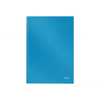 LEITZ Solid quaderno A4 a righe nero 80 fogli copertina rigida rilegato a filo con elastico, portapenna, segnalibro e tasca interna 46640030