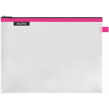 LEITZ WOW Traveller borsa con zip grande, rosa, idrorepellente, A4, 1 pezzo 4026-00-23