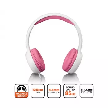 Lenco HP-010BU Cuffie per bambini, Rosa A004977