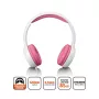 Lenco HP-010BU Cuffie per bambini, Rosa A004977