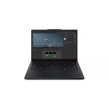 Lenovo ThinkPad P14s Gen 7 Laptop 14,5 pollici WUXGA, Intel Core Ultra 7 366H, 32GB RAM, 1TB SSD, NVIDIA RTX PRO 1000 Blackwell Generation 8GB, Windows 11 Pro, tastiera retroilluminata nordica, nero, lettore di impronte digitali