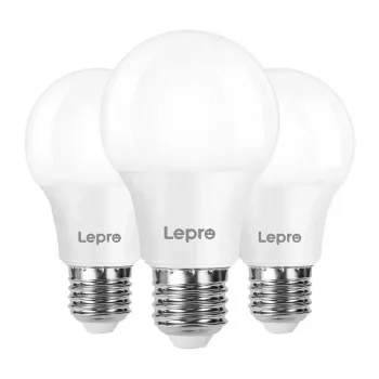 LEPRO 100089-WW-EU-3 lampada LED, E27, A60, 8,5 W (60 W), 806 lm, 2700 K bianco caldo, 180°, confezione da 3 pz.