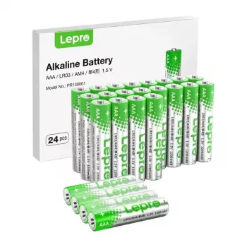 LEPRO 130001-24 batterie alcaline AAA R3, confezione da 24