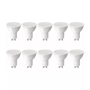 LEPRO 200081-WW-EU-10 GU10 Lampada LED, 4,5 W (equivalente 50 W), 345 lm, 2700 K bianco caldo, angolo di emissione 100°, non dimmerabile, confezione da 10