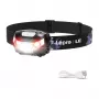LEPRO 3200008 Lampada frontale ricaricabile con sensore di movimento, 300 lumen, IPX4, 6 modalità, nera