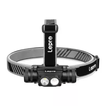 LEPRO 320018 lampada frontale LED ricaricabile con sensore di movimento, 1000 lumen, ricarica USB-C, IPX4