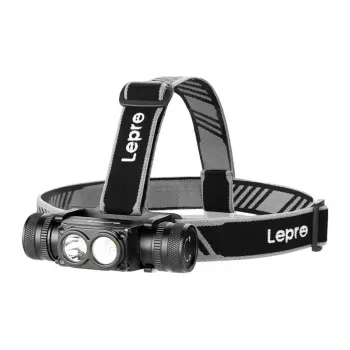 LEPRO 320018 lampada frontale LED ricaricabile con sensore di movimento, 1000 lumen, ricarica USB-C, IPX4