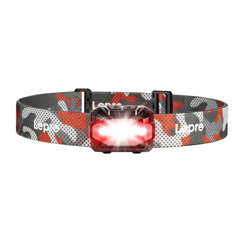 LEPRO 320023 300 lm torcia frontale ricaricabile con modalità luce rossa