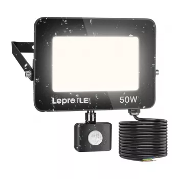 LEPRO 50W 5000K IP65 Faretto LED con sensore di movimento
