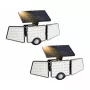 LEPRO 640003-DW-a-2 lampione solare da strada con sensore di movimento e crepuscolare, confezione da 2, 1500 lumen, 6500K bianco freddo, IP65 impermeabile, montaggio a parete, LED