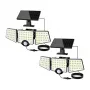 LEPRO 640005-DW-2 Lampada solare con rilevatore di movimento, confezione da 2, 600 lumen, 6500K bianco freddo, IP65 impermeabile, 3 modalità, montaggio a parete