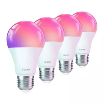 LEPRO B1-EU-4 E27 lampadine LED smart Wi-Fi, 8,5 W, 806 lm, confezione da 4