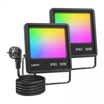 Lepro F1 50W faretto LED IP65 5000Lm 5000K luce diurna a parete