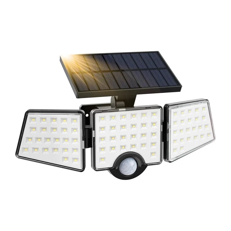 LEPRO WL4000 lampada solare – 4000LM, IP65, modulo solare 18W con sensore di movimento e telecomando, cavo 5M