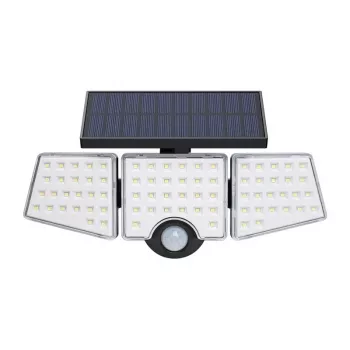LEPRO WL4000 lampada solare – 4000LM, IP65, modulo solare 18W con sensore di movimento e telecomando, cavo 5M