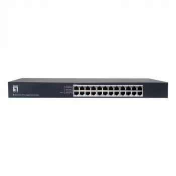 LevelOne GEU-2432 Switch Gigabit Ethernet 24 porte, DIP switch 4 modalità, rackmount 19