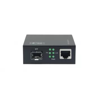 LevelONE GVM-2000 convertitore media Smart Gigabit RJ45 a SFP, compatibile rack 19 pollici, 10/100/1000 Mbps