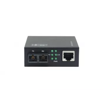 LevelOne convertitore media Smart Gigabit RJ45-SC, fibra multimodale, 850 nm, 500 m, compatibile con chassis rack 19 pollici, 1000 Mbit/s
