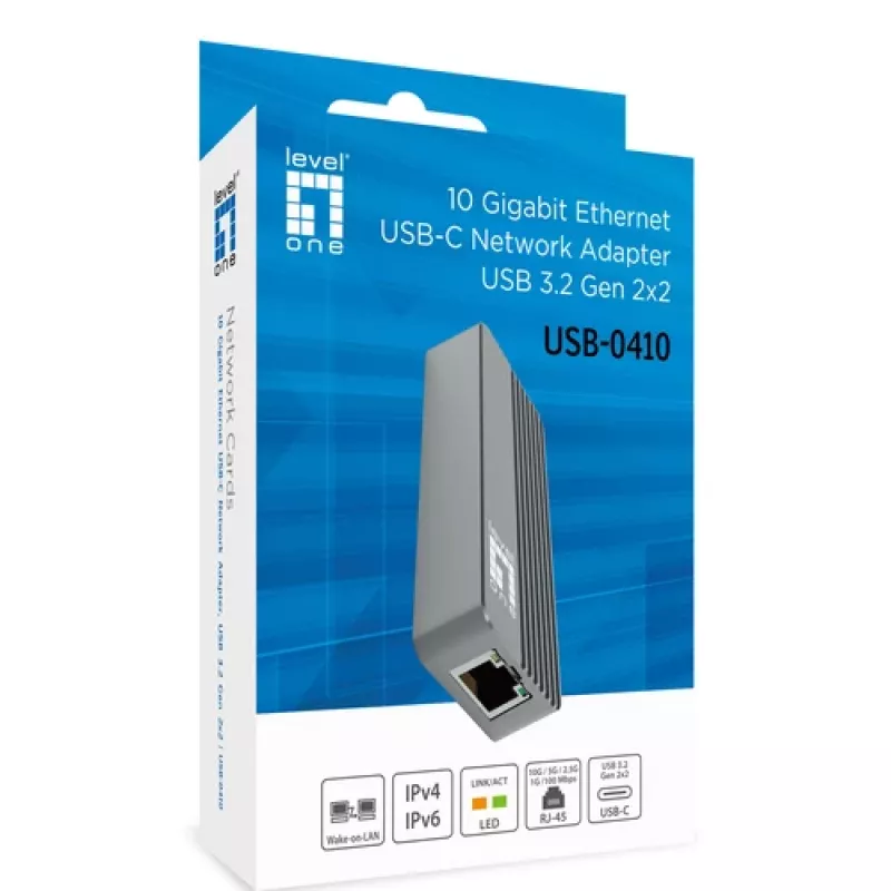 LevelOne USB-0410 adattatore da USB 3.2 Gen 1 Type-A a Gigabit Ethernet
