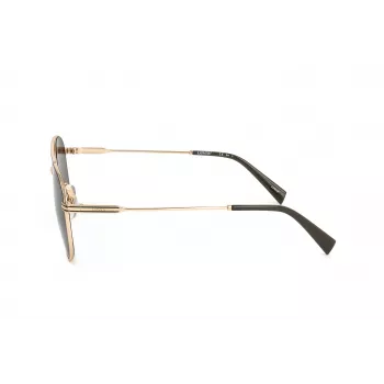 LEVI'S LV-1013-S-J5G Occhiali da sole unisex rettangolari - montatura nera, lenti grigie, 54 mm