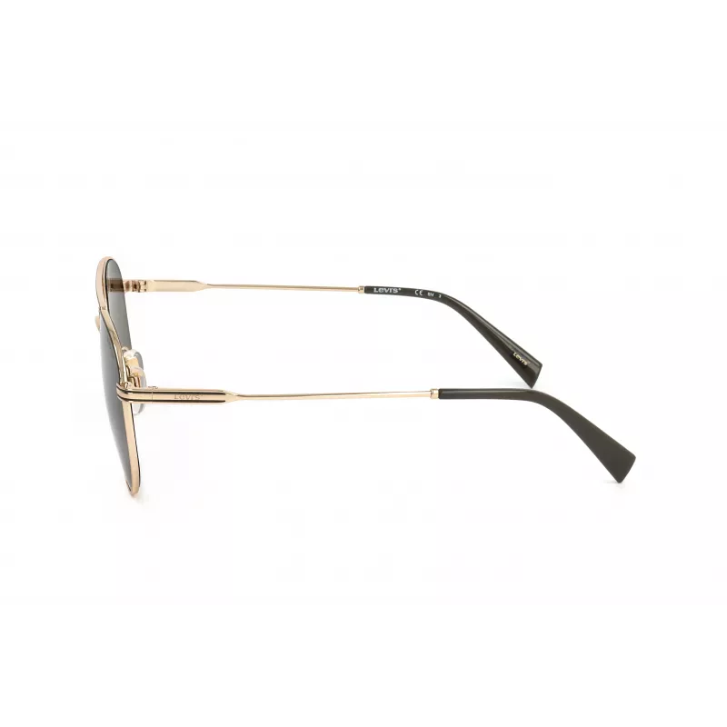LEVI'S LV-1013-S-J5G Occhiali da sole unisex rettangolari - montatura nera, lenti grigie, 54 mm