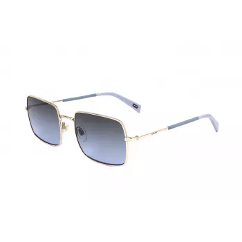 LEVI'S LV-1019-S-BL Occhiali da sole unisex rettangolari - montatura nera, lenti grigio fumo 57mm