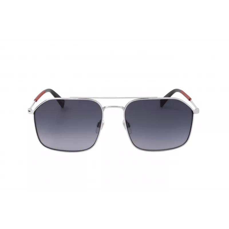 Levi's LV-1021-S-RD Occhiali da sole unisex - montatura nera, lenti grigie, 58 mm