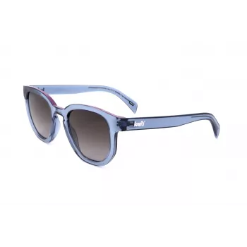 LEVI'S LV-1022-S-PJP Occhiali da sole Unisex Rettangolari - Montatura in Acetato Havana, Lenti Polarizzate Verdi, 51 mm