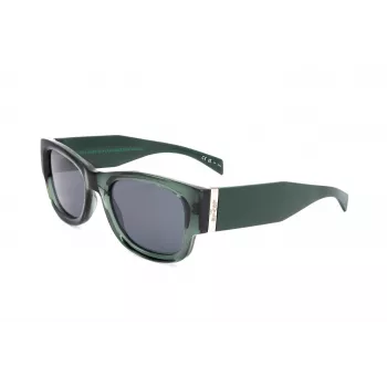 LEVI'S LV-1033-S-1ED Occhiali da sole unisex rettangolari - montatura nera lenti grigie 53mm