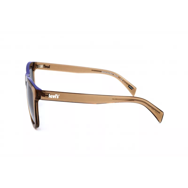 LEVI'S LV1023S09GB Occhiali da Sole Unisex - Montatura Nero Opaco, Lenti Grigie, 53 mm