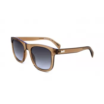 LEVI'S LV1023S09GB Occhiali da Sole Unisex - Montatura Nero Opaco, Lenti Grigie, 53 mm