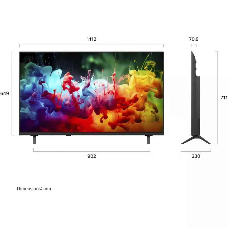 LG 50QNED7EB3C Smart TV QNED 50 pollici 4K con processore α5 Gen5 AI e webOS