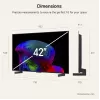 LG Electronics OLED42C6ELB TV OLED 42 pollici 4K, nero, 120 Hz, triple tuner, webOS Smart TV