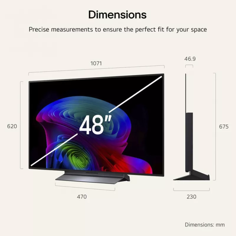 LG Electronics OLED48C6ELB.AEUD TV OLED 4K 48 pollici, nero, UltraHD/4K, Triple-Tuner, pannello 120Hz