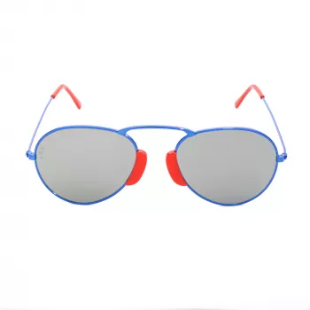 LGR AGADIR-BLUE08 Occhiali da sole unisex montatura Havana lenti blu 54/20/145 mm