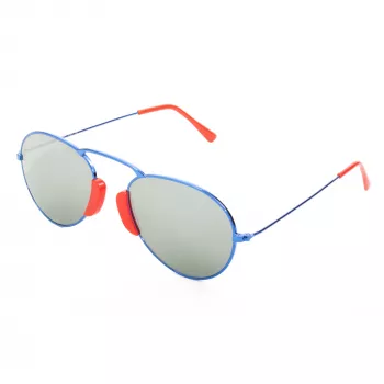 LGR AGADIR-BLUE08 Occhiali da sole unisex montatura Havana lenti blu 54/20/145 mm