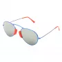 LGR AGADIR-BLUE08 Occhiali da sole unisex montatura Havana lenti blu 54/20/145 mm